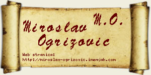 Miroslav Ogrizović vizit kartica